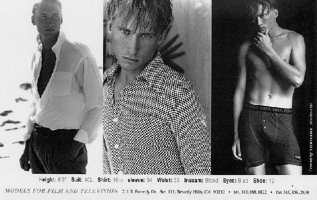 Modeling Card for Bradley Wayne Hanson